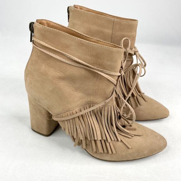 Marabelle Bacio Suede Beige Booties 8 - Picture 3 of 15